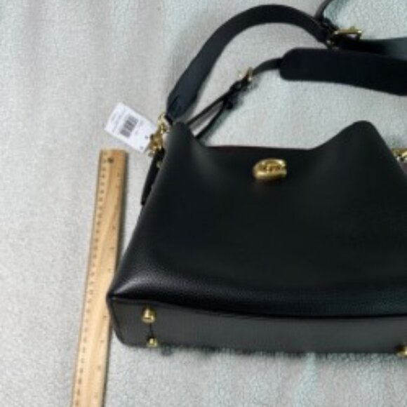Brand NWT Coach Willow Shoulder/Crossbody Bag/Black - Picture 5 of 12